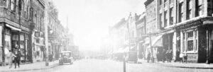 Downtown Orillia black and white postcard image from 1920's - image courtesy of Orillia Past & Present