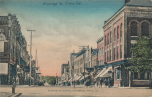Original Geo. McLean Office 1922 on Mississaga Street.