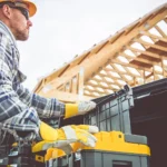 Construction Worker Preparing Himself For Another Day in Job