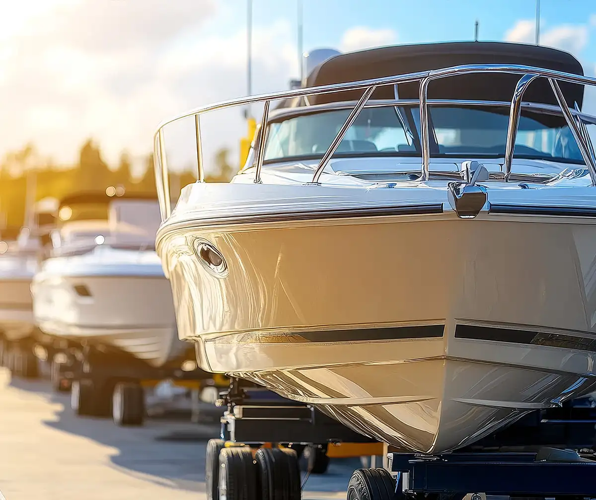 Boat for Sale at dealership lot